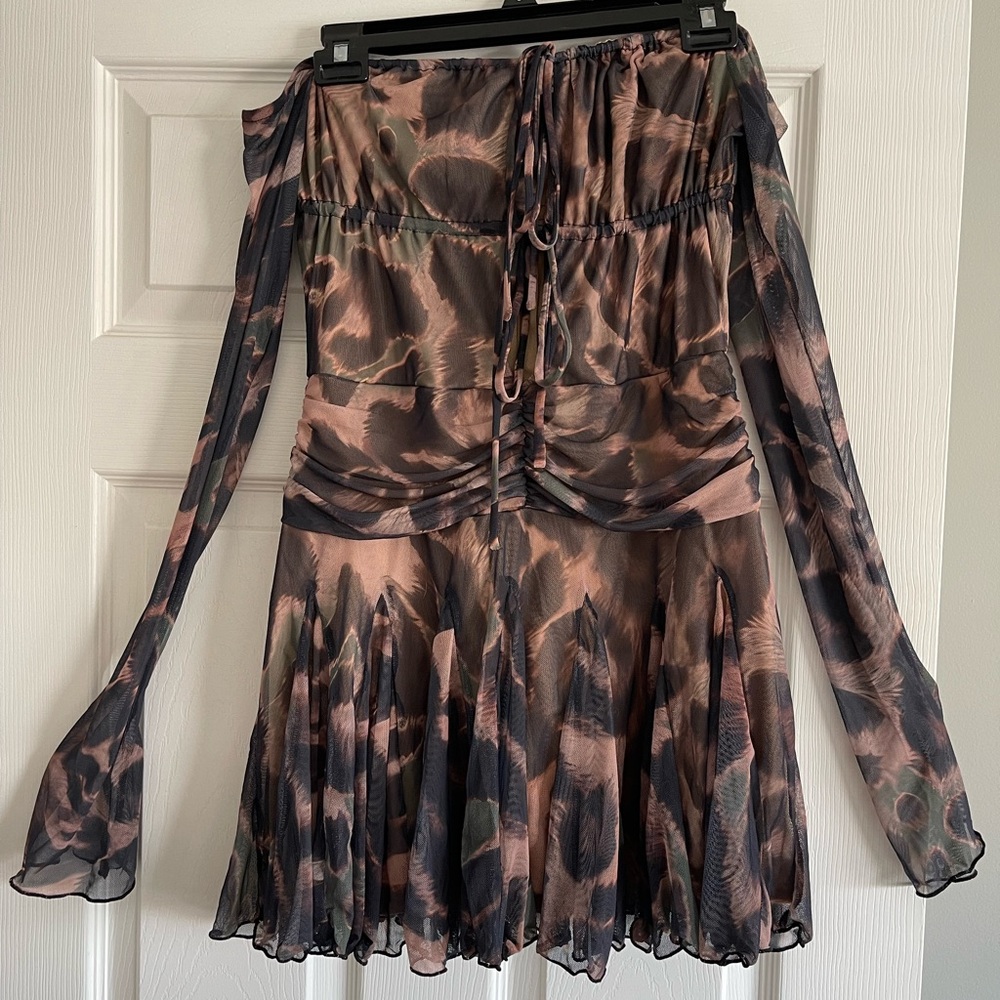 Fashion Nova Off-Shoulder Dress with Long Sleeves